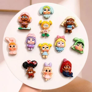 Set Charm Crybaby Biểu Cảm Mini Kawaii 12 Mẫu Cute Resin Gắn Dép Phong Cách Hoạt Hình