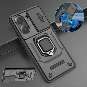 Vỏ giáp ống kính máy ảnh trượt cho Xiaomi Poco X7 Pro 5G X6 X5 M6 F5 F6 F7 Pro Ultra C65 C75 4G Vỏ bảo vệ vòng giữ từ tính