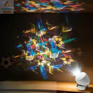 Đèn ngủ LED Giáng sinh GILL, Đèn chiếu xoay đại dương dưới nước hình bông tuyết, Đèn khí quyển có thể điều chỉnh độ sáng bằng USB sáng tạo để trang trí Giáng sinh