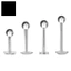 Một thế giới| 5 Chiếc Unisex Trong Suốt Mũi Tròn Tai Lip Chin Ring Stud Bar Body Piercing Trang Sức