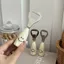 Dụng cụ mở chai bia hình mặt cười dễ thương có tay cầm bằng gốm, Dụng cụ tháo nắp bằng thép không gỉ sáng tạo