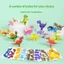Đồ chơi xếp hình khủng long 3D cho trẻ em - Đồ thủ công giáo dục lắp ráp DIY sáng tạo để học sớm