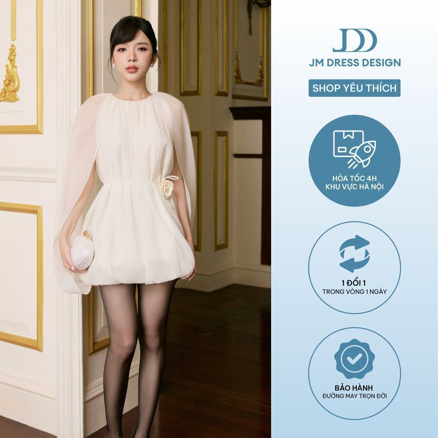 Đầm Party Giật Bom 1P11.2605. Đầm Dự Tiệc Đầm Tiểu Thư. Đầm Công Chúa Đầm Dress Cape Dress Đầm Xòe Phồng Cao Cấp By JM