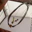 Vintage Da Nâu Đá Mặt Dây Chuyền Nelace Staing Choker Tính Khí Xương Đòn Dây Xích Dành Cho Nữ Cô Gái Thu Đông Nelace VN