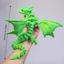 Tượng rồng QEARY, Đồ chơi rồng khớp nối in 3D sừng đôi, Thay đổi nhiều màu sắc thực tế Đôi mắt bí ẩn có cánh mô hình rồng trang trí để bàn