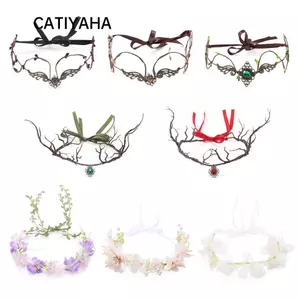 CATIYAHA Trụ sở, Thiết kế cây nho phong cách cô dâu Elven Crown, Phụ kiện váy chủ đề phù thủy Phụ kiện đám cưới Vương miện Woodland