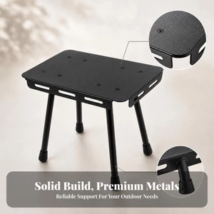 Ghế gấp Mini có thể gập lại Ghế cắm trại di động Ghế ngồi ngoài trời Màu đen Hoàn thiện chống mài mòn