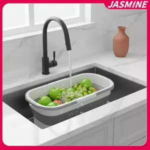 JASMINE Cây lau nhà có thể gập lại có bánh xe 20L Bồn tắm làm sạch có thể gập lại dung tích lớn để lưu trữ làm sạch sàn nhà Dễ dàng mang theo JASMINE