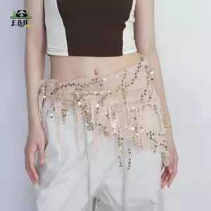 Dây thắt lưng khiêu vũ bụng đa năng sel Khăn tam giác Thắt lưng Thắt lưng Jazz Phụ kiện khiêu vũ Ấn Độ Ngày lễ Fart Rèm EMKK
