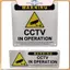 Bảng cảnh báo kim loại CCTV POWER Bảng giám sát Video 24 giờ Khả năng hiển thị mạnh mẽ cho hàng rào tường ngoài trời.