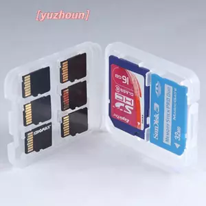 1 Hộp Đựng Bảo Vệ Trong Suốt Micro Cho SDHC TF MS Hộp Bảo Quản Thẻ Nhớ Hộp Nhựa
