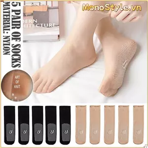 Vớ Ngắn Massage Đáy Chống Trơn Trượt - Bộ 5 Đôi