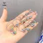 Dây buộc tóc co giãn hình trái tim 10 miếng Giá đỡ đuôi ngựa cao cấp dành cho bé gái Hoàn hảo để làm quà tặng và phong cách hàng ngày [Mina]