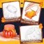 Bình bí ngô bằng nhựa trong suốt thân thiện DIY 5 / 10 Cái có nắp Hộp đựng kẹo cho đồ thủ công và trang trí tiệc Halloween [VN]
