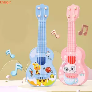 THEGIRL8B Đồ Chơi Đàn Guitar Nhỏ, 4 Dây Có Thể Điều Chỉnh Núm Dây Mô Phỏng Đồ Chơi Đàn Ukulele, Đồ Chơi Giải Trí Cổ Điển Có Thể Chơi Được Động Vật Hoạt Hình Nhạc Cụ Đồ Chơi Hoạt Động Chơi
