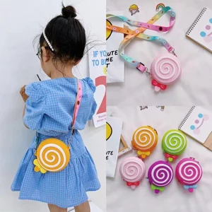 Trẻ Em Lollipop Silicon Túi Nhỏ Hoạt Hình Thời Trang Túi Messenger Trẻ Em Dễ Thương Túi Đeo Vai Nhỏ Bé Gái Công Chúa Đồng Xu