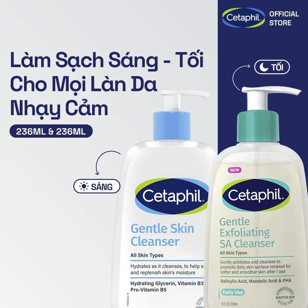 [SVIP] [COMBO LÀM SẠCH SÁNG-TỐI CHO DA NHẠY CẢM] GENTLE SKIN CLEANSER + GENTLE EXFOLIATING SA CLEANSER