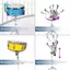 Đế trống Snare, Chân đế trống Snare buổi hòa nhạc Đế Snare có thể điều chỉnh Nẹp đôi cho trống 8 inch-14 inch, Trống lưỡi thép