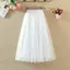 Mới Vintage Co Giãn Cao Cấp Lưới Xếp Ly Tulle Váy Nữ Mùa Hè Thanh Lịch Hàn Quốc Chữ A Công Sở Váy Nữ