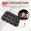Khay nướng bánh 12 cốc mini khuôn cupcake chống dính bằng thép carbon cao cấp