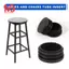 6 Cái Nhựa Trống Cuối Nắp Ống Lắp Ống Cắm Bao 40mm Đen