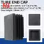 10 Chiếc Nhựa Vuông Trống Cuối Nắp Ống Chèn 38mm x 38mm