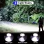 Đèn pha câu cá LED có thể sạc lại 3 chế độ chiếu sáng Đèn pin Zoom bằng kính thiên văn Đèn pin xe đạp cắm trại