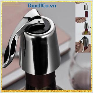 Nút chai vang tái sử dụng DWELLCO, có con dấu silicon, thép không gỉ giữ tươi, phích cắm niêm phong