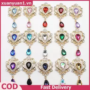 XUAN 32 * 60MM dành cho kim cương giả Nút tóc Manualidades Phụ kiện Diy Flat ba Trâm cài Phụ kiện trang sức VN