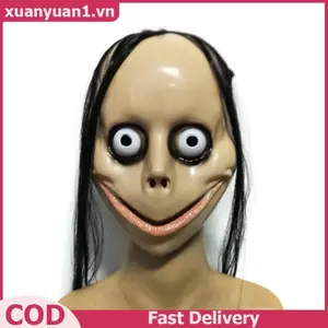 XUAN Mới Halloween Kinh Dị Với Tóc Dài MO Mặt nạ ngộ nghĩnh Mặt nạ hình chữ V Miệng VN