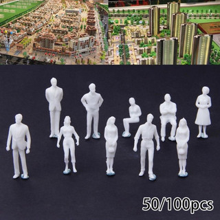 【COLORFUL】Set Unpainted 1:75 Scale Model Railway Train People Figures Gauge WHITE Hot Sale