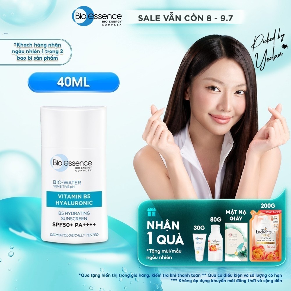 Kem chống nắng Bio-Essence SPF50+ PA++++ 40ml (Dưỡng Ẩm/ Dưỡng Trắng)- Mỏng Nhẹ Không Nhờn Dính