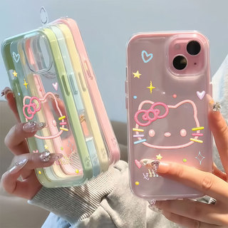 Cho IPhone17/16/15/14/13/12/11 Pro Max Chất Liệu TPU Mềm Mại, Thời Trang Dễ Thương Macaron Mẫu Hello Kitty