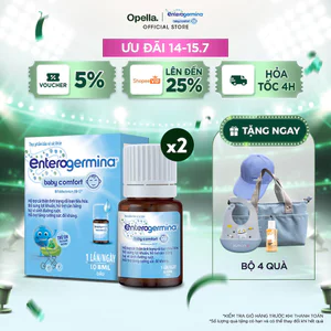 Bộ 2 Men vi sinh Enterogermina Baby Comfort hỗ trợ cải thiện tình trạng rối loạn tiêu hóa ở trẻ nhỏ từ 0 tháng tuổi-8ml