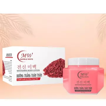 Kem dưỡng trắng da toan thân MW Marble White chiết xuất từ men gạo đỏ 250g