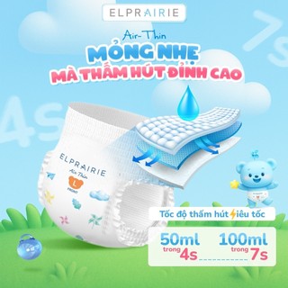Combo 4 Tã/Bỉm Quần ELPRAIRIE Air Thin Nội Địa Hàn Siêu Mỏng Thấm Hút, Mềm Mại Chống Hăm Size L-XL-XXL Cho Bé Từ 9-15Kg
