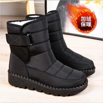 25 Phong Cách Mới Ấm Áp Nữ Giày Bốt Tuyết Nữ Velcro Chống Thấm Nước Châu Âu Size 44 Size Giày Bốt Nữ Giày Nữ Thường Ngày