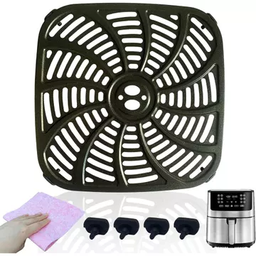 Tấm nướng nồi chiên không khí 8QT cho nồi chiên không khí kỹ thuật số Gourmia GAF838, được nâng cấp Lớp phủ chống dính hai lớp Nồi chiên không khí Chảo nướng Chảo giòn Grate cho nồi chiên không khí Go