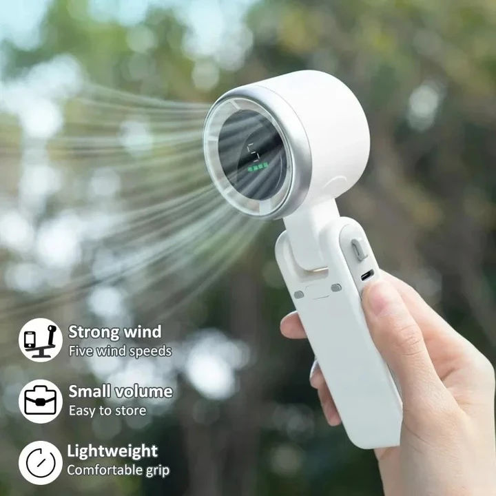 Quạt cầm tay mini cầm tay Quạt có thể gập lại đa chức năng USB Quạt tuabin mini có thể sạc lại Quạt bàn mini