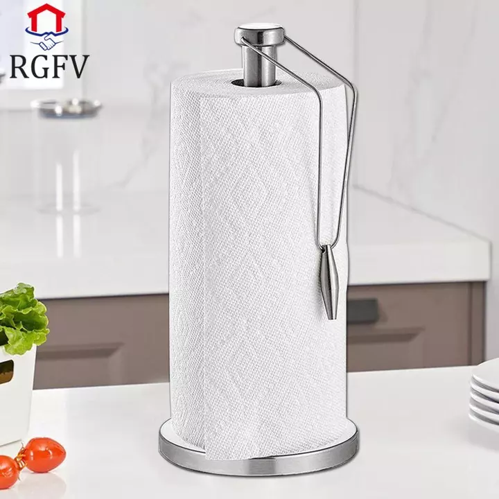 RGFV Cuộn Giấy Giá Trang Trí Tiện Ích Nhà Bếp Đa Năng Tiện Ích Trang Trí Bàn Nhà Có Kẹp Giữ Nhỏ Dọc Khăn Giấy Giá Để Đồ