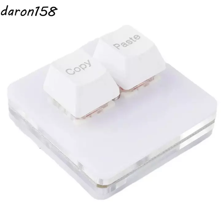 Bàn phím dán sao chép GREX, Bàn phím mini 2 phím mini Acrylic tùy chỉnh, Phụ kiện bàn phím Bàn phím Chiếu sáng Chìa khóa cơ 2 phím Bàn phím mini PC