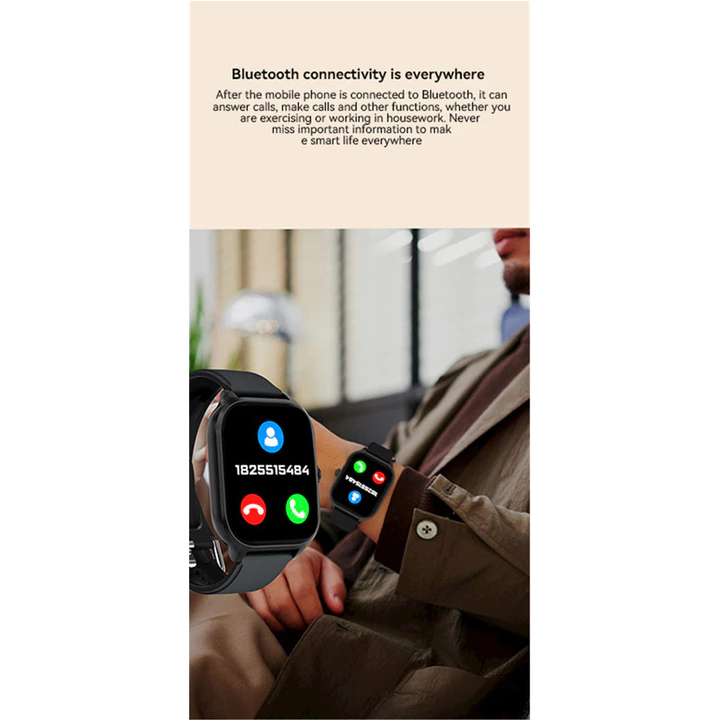 Đồng hồ thông minh H9 Cuộc gọi Bluetooth Nhịp tim Oxy huyết áp Nhắc nhở tin nhắn Đồng hồ thông minh thể thao Bluetooth thông minh CJG – 3