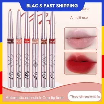 Bút kẻ viền môi chống thấm nước BLUEFOX, định hình môi, trang điểm môi, màu son, bút kẻ môi dưỡng ẩm, son lì, son lâu trôi, màu sắc đậm nét blackpink11