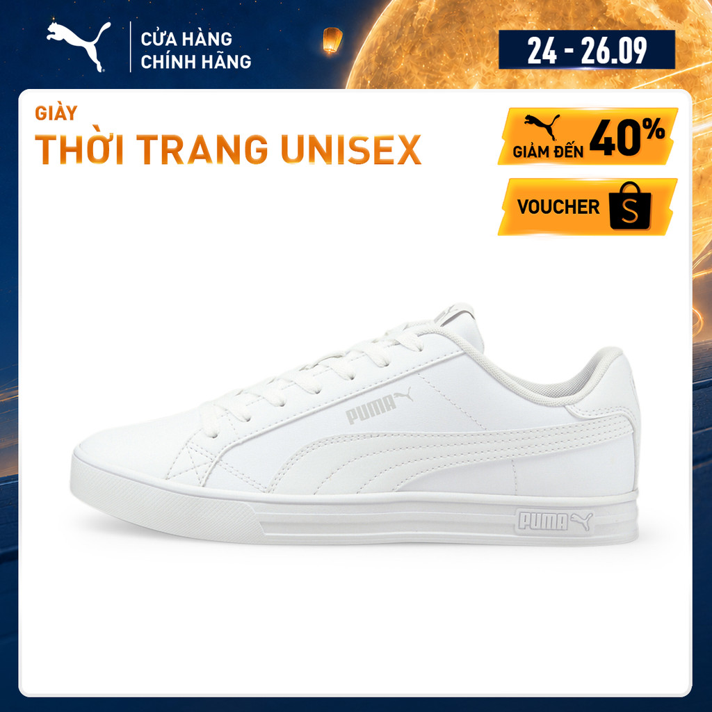 Giày thời trang PUMA Unisex Smash Vulcanised V3 Low Màu Trắng