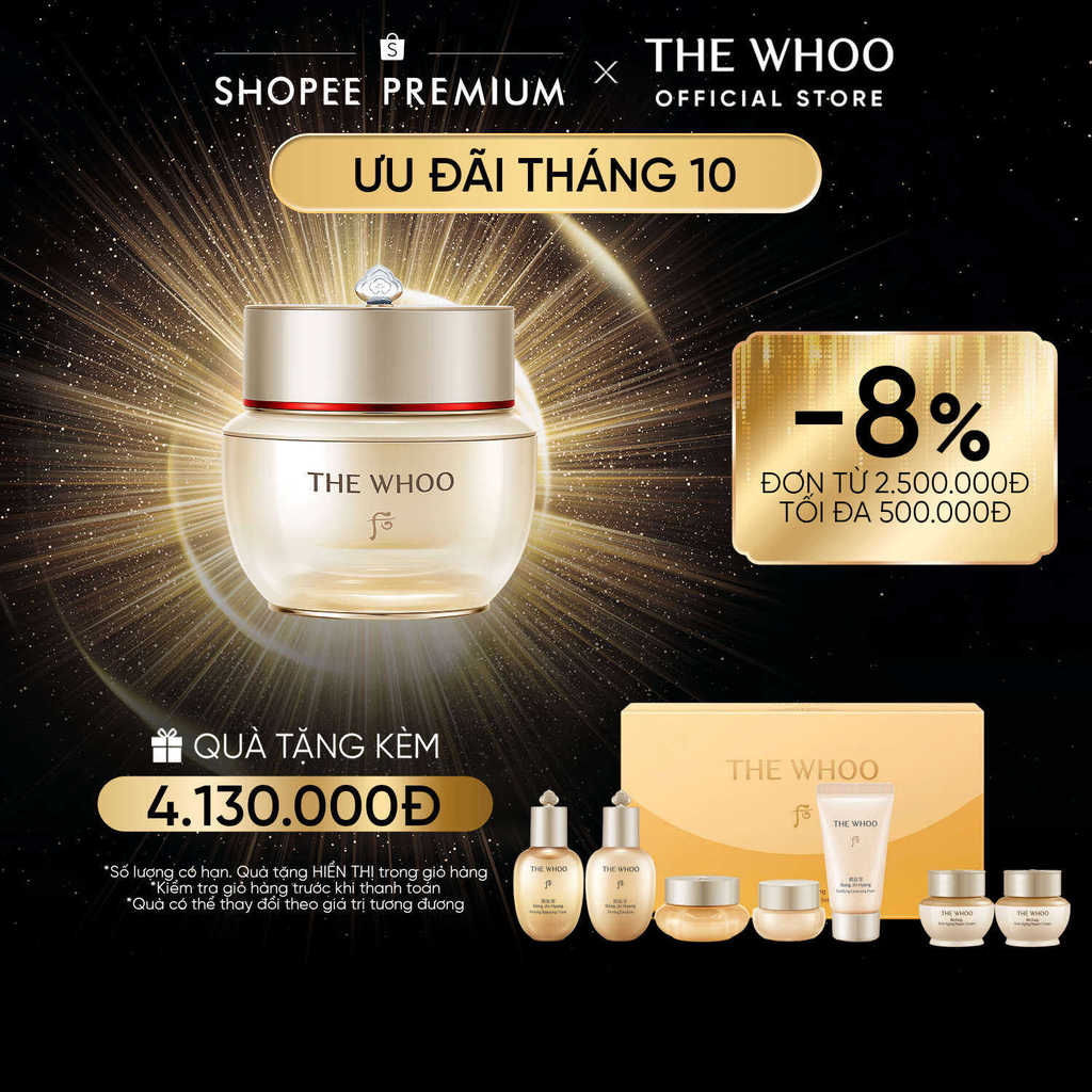 [THE WHOO OFFICIAL] Kem dưỡng tự nhuận tái sinh da The Whoo Bichup Anti-aging Repair Cream 50ml