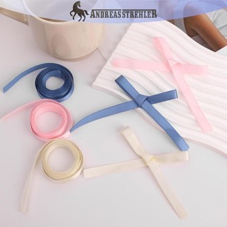 Onetimingfine 2M Ruy Băng Tóc Ruy Băng Lụa Dây Buộc Tóc Nữ Nơ Xoắn Tóc Đuôi Ngựa Giá Đỡ Phụ Kiện Tóc VN