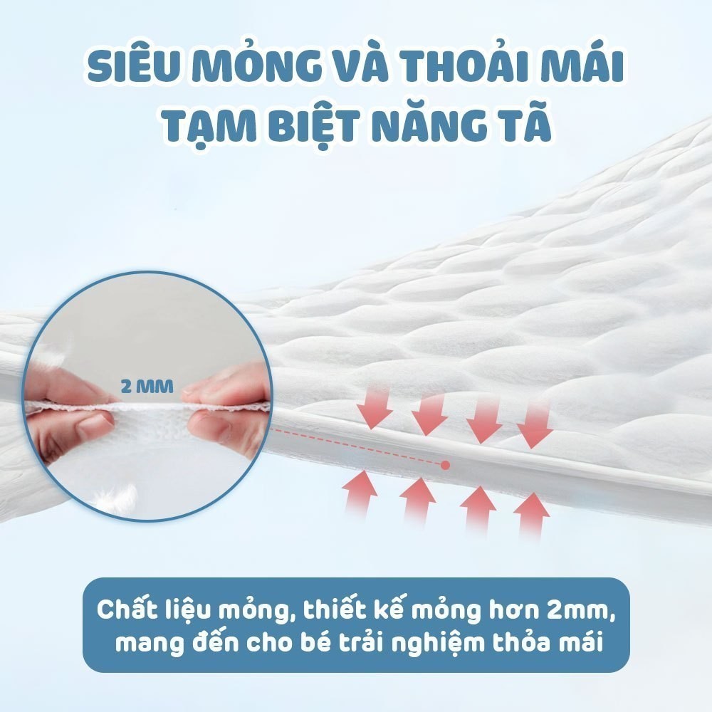 [Combo Chuyên Ngày Đêm] Tã/Bỉm Dán Cao Cấp Aiwibi Cho Bé Siêu Thấm Hút - Gói Lớn