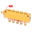 Khối đa dạng dầu bôi trơn YRBWD, 1 trong 6 Out 5 / 6 Way Nhà phân phối dầu bằng đồng thau, Chất liệu đồng thau Loại pít-tông có thể điều chỉnh Van phân phối pít-tông bôi trơn tập trung