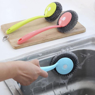 Cọ xoong nồi búi sắt có tay cầm - đa năng, tiện dụng