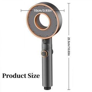 Đầu vòi hoa sen áp lực AWNGD, có thể điều chỉnh ở 3 cấp độ Giao diện chung Đầu vòi hoa sen áp suất cao, Nút chặn nước bằng một cú nhấp chuột Chống bỏng Tăng áp lực nước Bộ đầu vòi hoa sen